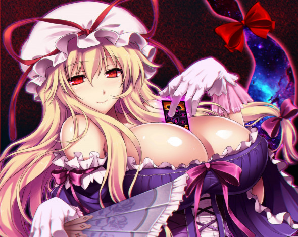 Обои картинки фото аниме, touhou, yakumo, yukari
