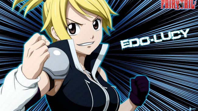 Обои картинки фото аниме, fairy tail, люси