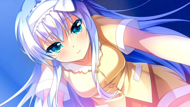 Обои картинки фото аниме, unknown,  другое, девушка, фон, взгляд