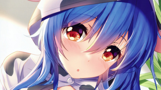 Обои картинки фото аниме, unknown,  другое, взгляд, девушка, фон