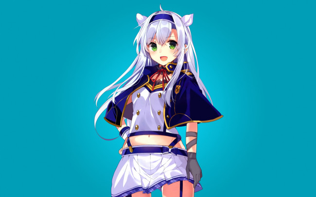 Обои картинки фото аниме, rokudenashi majutsu koushi to akashic records, фон, взгляд, девушка