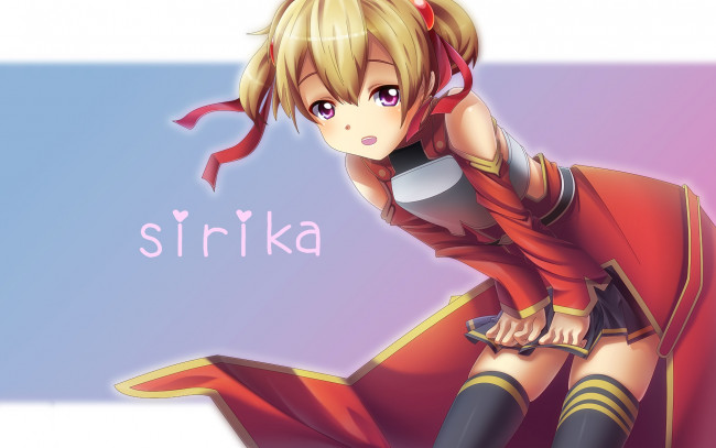 Обои картинки фото аниме, sword art online, девушка, фон, взгляд