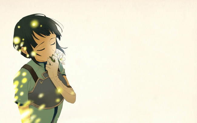 Обои картинки фото аниме, sword art online, фон, девушка, взгляд