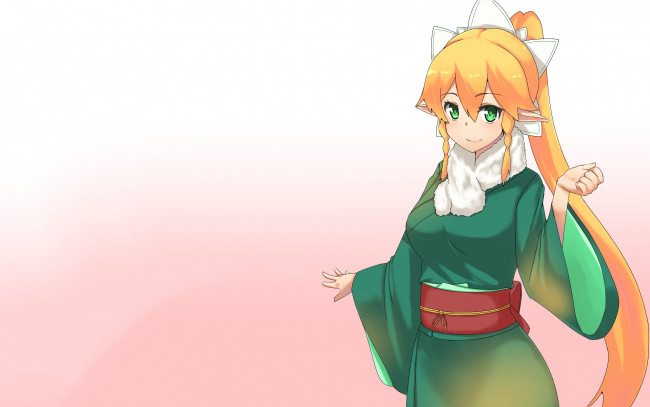 Обои картинки фото аниме, sword art online, фон, взгляд, девушка