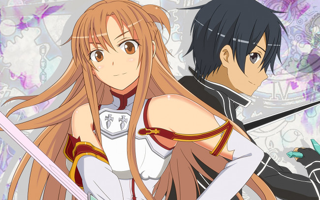 Обои картинки фото аниме, sword art online, фон, взгляд, девушка