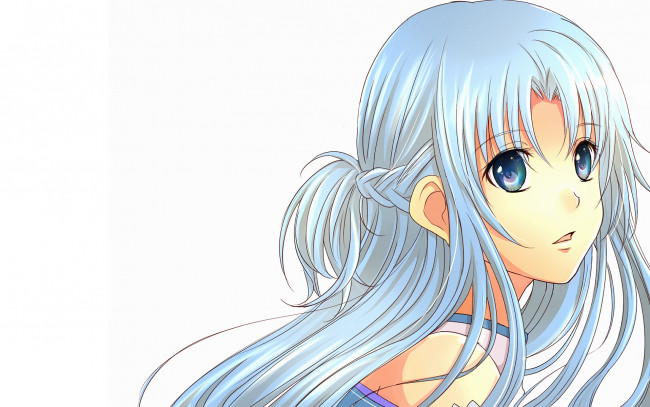 Обои картинки фото аниме, sword art online, взгляд, фон, девушка