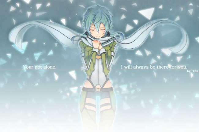 Обои картинки фото аниме, sword art online, фон, взгляд, девушка