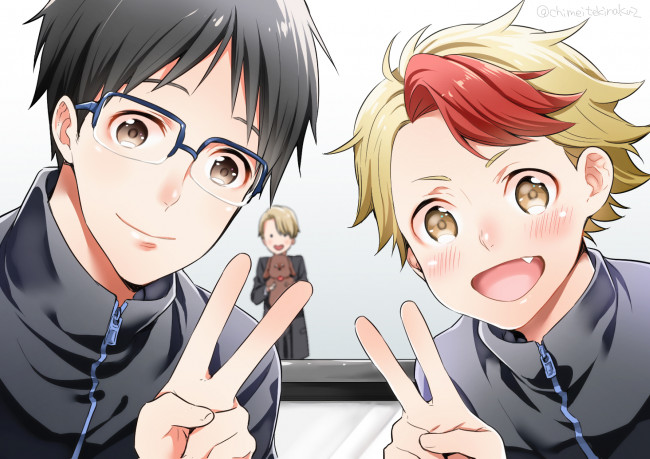 Обои картинки фото аниме, yuri on ice, парни