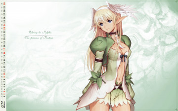 Картинка календари аниме существо девушка взгляд