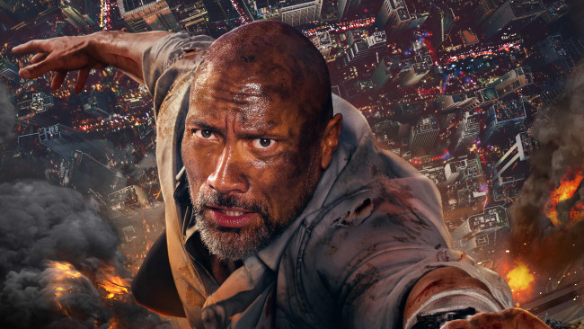Обои картинки фото небоскреб , 2018, кино фильмы, skyscraper, триллер, небоскреб, фильмы, криминал, дуэйн, джонсон