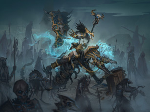 Картинка фэнтези нежить существа фон щит