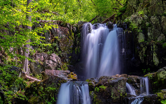 Обои картинки фото природа, водопады, поток, водопад, вода