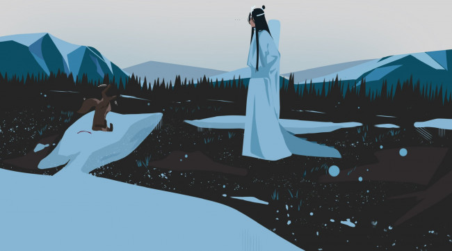 Обои картинки фото hill @honeyiling, аниме, mo dao zu shi, the, untamed, неукротимый, повелитель, чэньцин, мосян, тунсю, mo, dao, zu, shi, магистр, дьявольского, культа