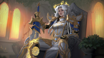 Картинка warcraft видео+игры world+of+warcraft девушка воин