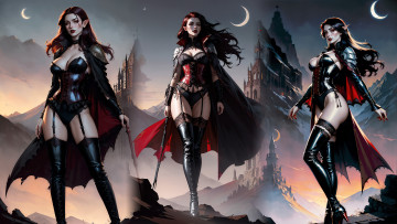 Картинка фэнтези вампиры нейросети графика нейроарт ai art нейронные сети рисунки нейро искусство нейрографика graphics neuroart neural networks drawings neuro neurography