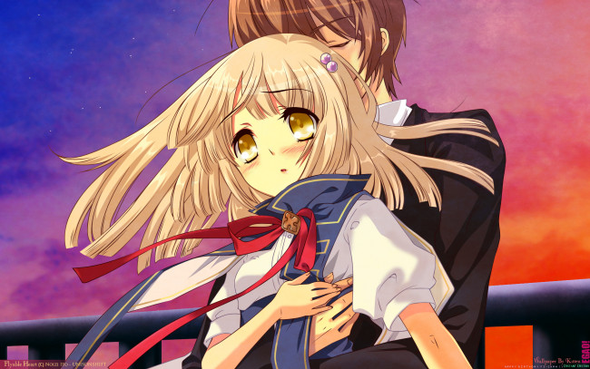 Обои картинки фото аниме, flyable, heart