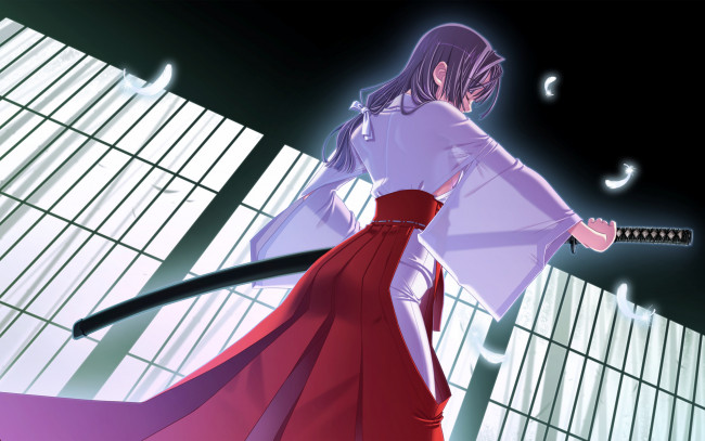 Обои картинки фото аниме, weapon, blood, technology