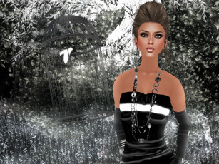 Картинка 3д графика people люди бусы клетка девушка