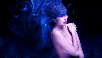 Картинка rob shields virgin of the birds фэнтези существа птицы девушка