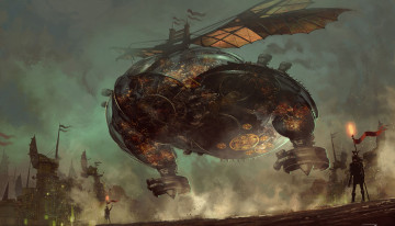 Картинка фэнтези космические корабли звездолеты станции flying machine