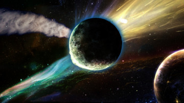 Картинка космос арт звезды планеты