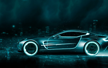 Картинка автомобили 3д tron aston martin