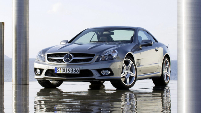 Обои картинки фото mercedes, sl, автомобили, benz, daimler, ag, германия