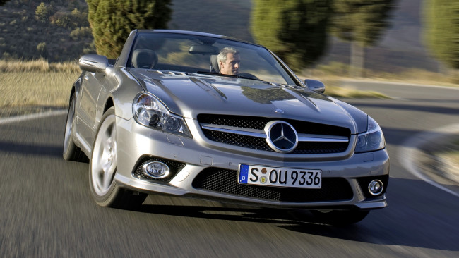 Обои картинки фото mercedes, sl, автомобили, benz, daimler, ag, германия