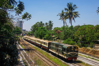 Картинка техника поезда железная дорога рельсы локомотив состав