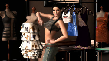 Картинка 3д+графика people+ люди модель взгляд девушка