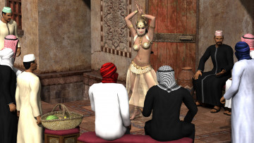 Картинка 3д+графика people+ люди улыбка танец девушка