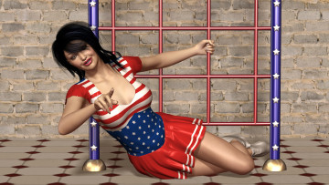 Картинка 3д+графика people+ люди взгляд девушка