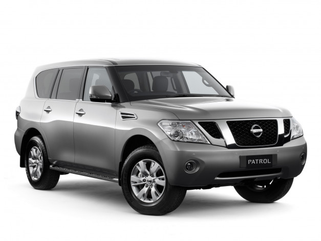 Обои картинки фото автомобили, nissan, datsun, серый, y62, au-spec, patrol