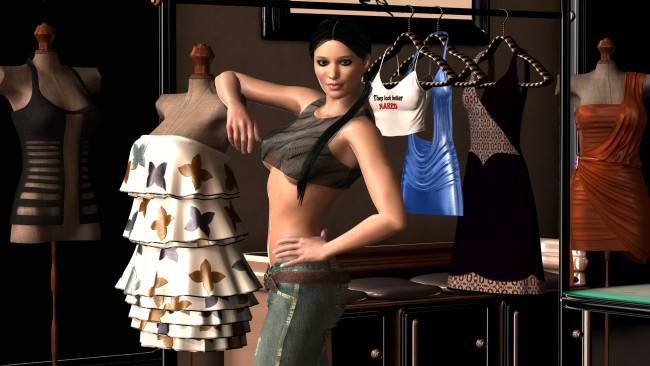 Обои картинки фото 3д графика, people , люди, модель, взгляд, девушка