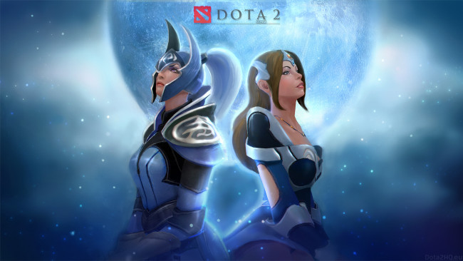 Обои картинки фото видео игры, dota 2, дота, 2, герой, луна, девушки