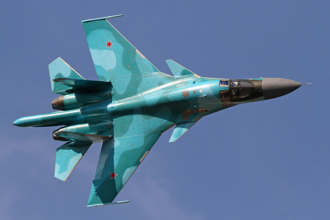 Обои картинки фото су-34, авиация, боевые самолёты, бомбардировщик, фронтовой