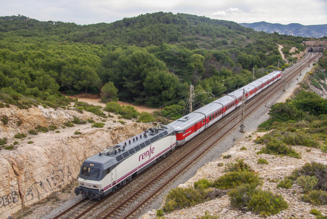 Обои картинки фото техника, поезда, железная, дорога, рельсы, локомотив, состав