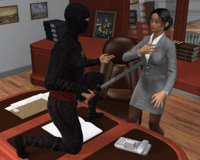 Картинка ninja +story+revenge 3д+графика фантазия+ fantasy ниндзя фон взгляд девушка