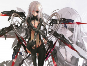 обоя аниме, kaku-san-sei million arthur, девушка, киборг