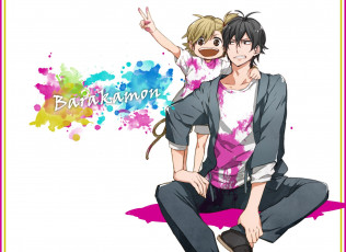 Картинка аниме barakamon парень девочка