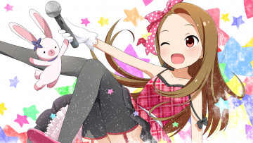 Картинка аниме idolm@ster девушка взгляд фон