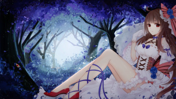 Картинка аниме unknown +другое девушка взгляд фон