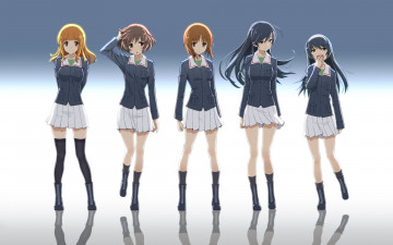 Картинка girls+und+panzer аниме фон взгляд девушки