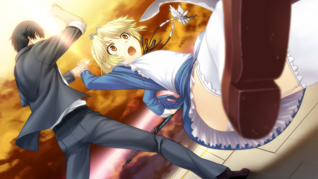 Обои картинки фото аниме, tokyo babel, девочка, парень