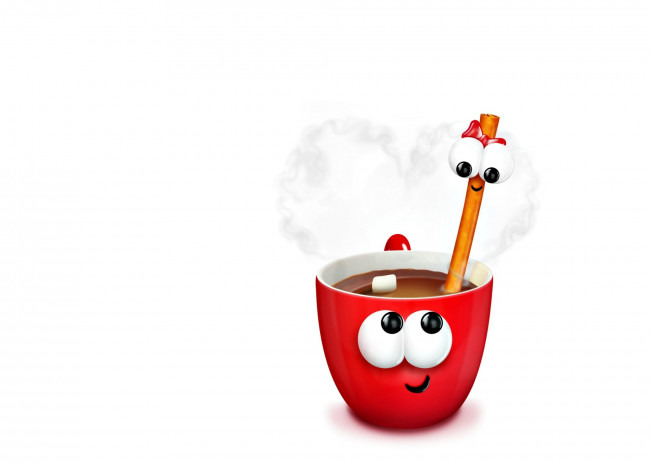 Обои картинки фото векторная графика, другое , other, кофе, чашка