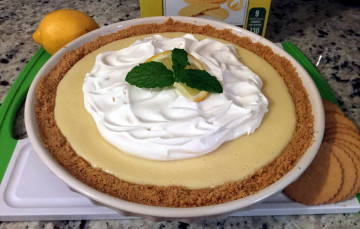 Картинка еда пироги мята пирог лимонный крем лимон