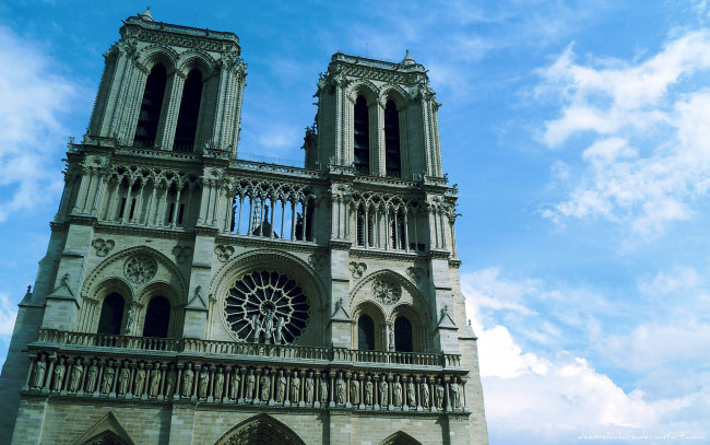 Обои картинки фото города, париж , франция, notre, dame, de, paris