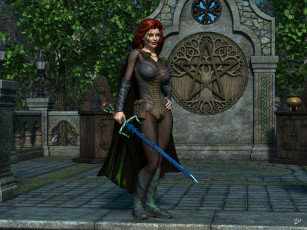 Картинка 3д+графика фантазия+ fantasy фон взгляд девушка