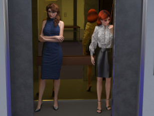 Картинка 3д+графика люди+ people фон взгляд девушки