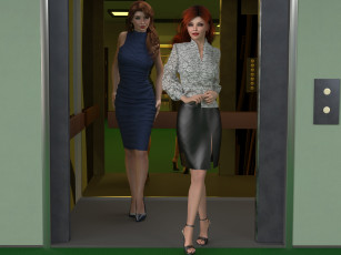 Картинка 3д+графика люди+ people фон взгляд девушки